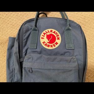mini blue fjallraven kånken backpack